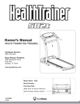 Keys Fitness 502t Treadmill User Manual