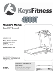 Keys Fitness 4500T Treadmill User Manual