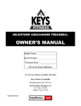 Keys Fitness 4200 Treadmill User Manual