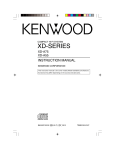 Kenwood XD-A75 XD-A55 Stereo System User Manual