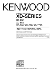 Kenwood XD-652 Stereo System User Manual