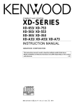 Kenwood XD-353 Stereo System User Manual