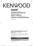 Kenwood X600F Stereo Amplifier User Manual