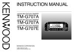 Kenwood TM-G707A Two-Way Radio User Manual