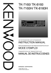 Kenwood TK-7160 Car Stereo System User Manual