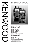 Kenwood TH-K2AT Stereo System User Manual