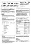 Kenwood TH-78A Stereo System User Manual