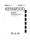 Kenwood R-K701 Stereo System User Manual