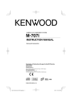 Kenwood M-707I Stereo System User Manual