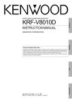 Kenwood KRF-V8010D Stereo Receiver User Manual