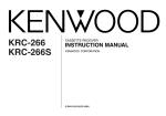 Kenwood KRC-266S Cassette Player User Manual