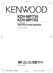 Kenwood KDV-MP735 Car Video System User Manual