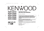 Kenwood KDV-C810 Car Stereo System User Manual
