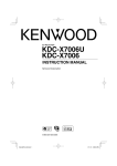 Kenwood KDC-X7006 CD Player User Manual