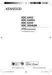 Kenwood KDC-U3053 CD Player User Manual