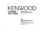 Kenwood KDC-MPV622H3 CD Player User Manual