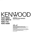 Kenwood KDC-MP819 Car Stereo System User Manual