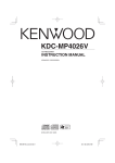 Kenwood KDC-MP4026V Car Stereo System User Manual