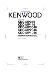 Kenwood KDC-MP1046 CD Player User Manual