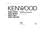 Kenwood KDC-7021SE CD Player User Manual