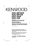 Kenwood KDC-3028 Car Stereo System User Manual