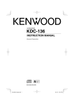 Kenwood KDC-136 Car Stereo System User Manual
