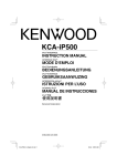 Kenwood KCA-iP500 MP3 Player User Manual