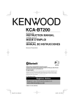 Kenwood KCA-BT200 GPS Receiver User Manual