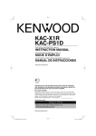 Kenwood KAC-PS1D Stereo Amplifier User Manual