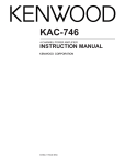 Kenwood KAC-746 Stereo Amplifier User Manual