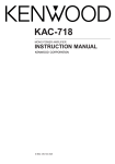 Kenwood KAC-718 Stereo Amplifier User Manual