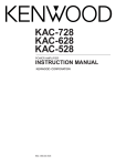 Kenwood KAC-528 Stereo Amplifier User Manual