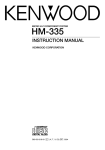 Kenwood HM-335 Stereo System User Manual