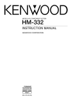 Kenwood HM-332 Stereo System User Manual
