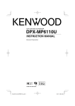 Kenwood DPX-MP6110U CD Player User Manual