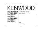 Kenwood DPX-MP4050B Car Stereo System User Manual