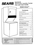Kenmore 91851/91951 Washer/Dryer User Manual