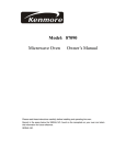 Kenmore 87090 Microwave Oven User Manual