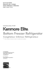 Kenmore 795.7205 Refrigerator User Manual