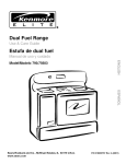 Kenmore 790.75603 Range User Manual