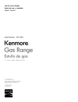 Kenmore 790. 7260 Range User Manual