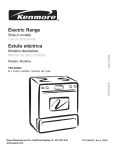 Kenmore 790.4626 Range User Manual