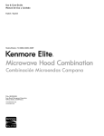 Kenmore 721.86002 Microwave Oven User Manual