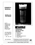 Kenmore 625.3845 Water Dispenser User Manual
