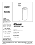 Kenmore 625.348261 Water Dispenser User Manual