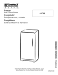 Kenmore 44733 Freezer User Manual