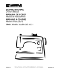 Kenmore 385.16231 Sewing Machine User Manual