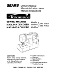 Kenmore 385.101118 Sewing Machine User Manual