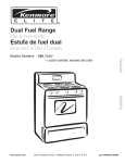 Kenmore 362.72221 Range User Manual