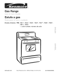 Kenmore 318205869A Oven User Manual